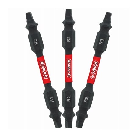 Diablo 3PC 212'' SQ Bit Set DDESQV25-S3